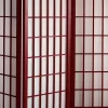 6 Ft. Tall Window Pane Shoji Screen - Rosewood (4 Panels)
