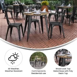 Merrick Lane Indoor/Outdoor Dining Table, 30" Round All Weather Poly Resin Top With Steel Base 16 Merrick Lane Indoor/Outdoor Dining Table, 30" Round All Weather Poly Resin Top With Steel Base -Cozy Living Deals Store GUEST 00caae78 7388 4c5b 975d 1fed65ffa973