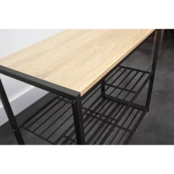 3 Tier Shoe Rack Black Metal With Natural Wood - Brightroom™ -Cozy Living Deals Store GUEST 013d69be 4814 4e67 a4fd 7c871da78098