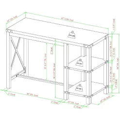 Rustic Farmhouse Metal X Kitchen Island With Shelves - Saracina Home -Cozy Living Deals Store GUEST 0142461f c229 4e13 b506 be15f851baff
