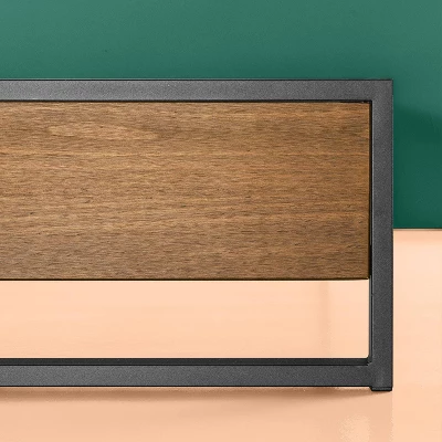 Suzanne Platform Bed Frame Without Headboard Black - Zinus 2 Suzanne Platform Bed Frame Without Headboard Black - Zinus - Image 2