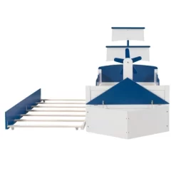 Twin Size Boat-Shaped Platform Bed With Trundle Bed And Storage Footboard-ModernLuxe 18 Twin Size Boat-Shaped Platform Bed With Trundle Bed And Storage Footboard-ModernLuxe -Cozy Living Deals Store GUEST 01c6b0a1 64b4 4e2d a6b0 11d6f0030d84