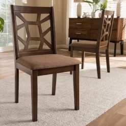 Set Of 2 Abilene Midcentury Fabric Upholstered And Walnut Finished Dining Chairs Brown - Baxton Studio 9 Set Of 2 Abilene Midcentury Fabric Upholstered And Walnut Finished Dining Chairs Brown - Baxton Studio -Cozy Living Deals Store GUEST 02325760 2b35 48e6 af5b 26c4480dcf7b