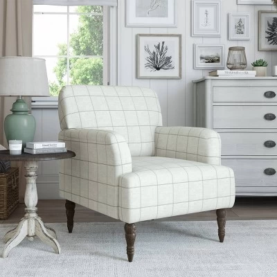 Everlee Armchair With Gray Wash Legs - Handy Living 3 Everlee Armchair With Gray Wash Legs - Handy Living - Image 3