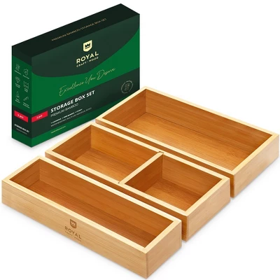Royal Craft Wood Universal Bamboo Storage Box Set 8 Royal Craft Wood Universal Bamboo Storage Box Set - Image 8