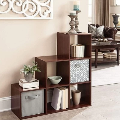 ClosetMaid 3 Tier Free Standing Wooden Cubical Organizer With 6 Cubes Slotted Design For Added House Storage, Dark Cherry (2 Pack) 3 ClosetMaid 3 Tier Free Standing Wooden Cubical Organizer With 6 Cubes Slotted Design For Added House Storage, Dark Cherry (2 Pack) - Image 3