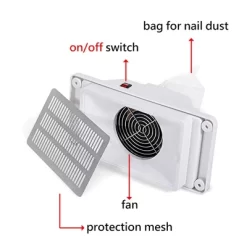 LEIBOU Professional Vented Foldable Manicure Nail Technician Table With Dust Collector Fan And Bag, And 4 Lockable Wheels, White -Cozy Living Deals Store GUEST 03249aed b0e4 4233 b2e6 c01d9b2b89c7