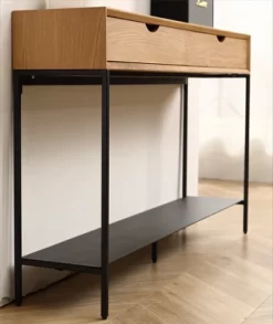 Freya 47.24" Length 2 Slide-out Drawers Entryway Rectangle Storage Console Table With Carbon Steel-Maison Boucle -Cozy Living Deals Store GUEST 0355b2f7 a020 4267 859b 79d9d0ebe703