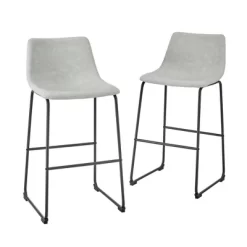 Set Of 2 Laslo Modern Upholstered Faux Leather Barstools - Saracina Home 21 Set Of 2 Laslo Modern Upholstered Faux Leather Barstools - Saracina Home -Cozy Living Deals Store GUEST 035b128c 0bd7 45e2 a578 021ee2bbfd35