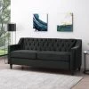 Knouff Modern Glam Tufted Velvet 3 Seater Sofa - Christopher Knight Home