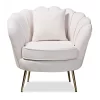 Garson Velvet And Metal Accent Chair - Baxton Studio