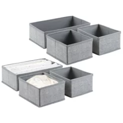 MDesign Kids Fabric Dresser Drawer And Storage Organizer - 6 Pack -Cozy Living Deals Store GUEST 04518fc2 e79f 4855 b015 dbe5d1a5edfb