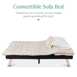 Best Choice Products Modern Faux Leather Convertible Futon Sofa W/ Removable Armrests, Metal Legs, 2 Cupholders 13 Best Choice Products Modern Faux Leather Convertible Futon Sofa W/ Removable Armrests, Metal Legs, 2 Cupholders -Cozy Living Deals Store GUEST 0467b735 53ab 4e00 84cb fb1815067ef5