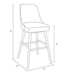 Sherrie Rounded Back Bartstool In Pattern - Skyline Furniture -Cozy Living Deals Store GUEST 04922097 640c 4bf1 9eee c782450b7673