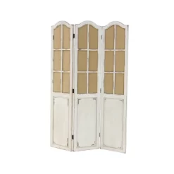 Farmhouse Wood Room Divider Screen Beige - Olivia & May -Cozy Living Deals Store GUEST 04ab2ac1 68ee 4caf 8ae2 e464656d78ce