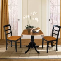 Set Of 3 42" Dual Table With 2 Madrid Chairs Dining Sets Black/Red - International Concepts -Cozy Living Deals Store GUEST 04af5927 c39d 4d0f 80de 74749a747efe