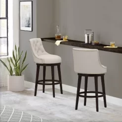 30" Halbrooke Swivel Barstool Smoke/Cream Hillsdale Furniture -Cozy Living Deals Store GUEST 059b2ee5 4f0f 4cf6 84b4 1b4c5a7dbf7a