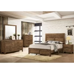 3pc Queen Quail Bedroom Set With 2 Nightstands Rustic Light Walnut - HOMES: Inside + Out 10 3pc Queen Quail Bedroom Set With 2 Nightstands Rustic Light Walnut - HOMES: Inside + Out -Cozy Living Deals Store GUEST 05d945ef 731b 4ec1 82f6 97264967ab45