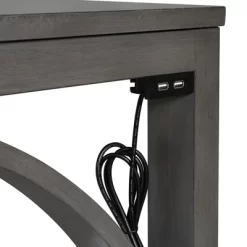 Farmhouse 3-Piece Counter Height Dining Table Set With USB Port And Upholstered Stools-ModernLuxe -Cozy Living Deals Store GUEST 05faef41 0ffc 4cca 8306 ff22cd196e81