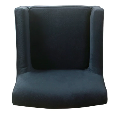Davis Mid-Century Accent Chair Navy Velvet - HomePop 4 Davis Mid-Century Accent Chair Navy Velvet - HomePop - Image 4