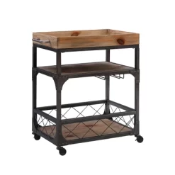 Collin Bar Cart Antique Bronze - Powell Company -Cozy Living Deals Store GUEST 06419c90 3c77 4b70 8802 afc4d1115a25