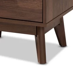 Lena Walnut Finished Wood Nightstand Brown - Baxton Studio -Cozy Living Deals Store GUEST 06609c4f 3c63 46be 9ee1 3e40f0ed8e9c