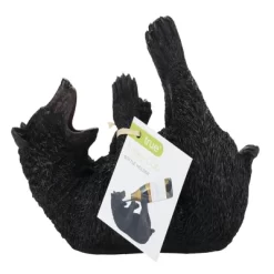 True Frisky Cub Polyresin Wine Bottle Holder Set Of 1, Black, Holds 1 Standard Wine Bottle