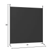 Costway Single Panel Room Divider Privacy Partition Screen For Office Home Black/Beige