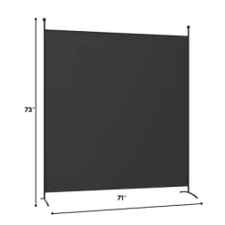 Costway Single Panel Room Divider Privacy Partition Screen For Office Home Black/Beige