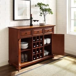 Alexandria Sideboard Cabinet With Wine Storage Cherry - Crosley 11 Alexandria Sideboard Cabinet With Wine Storage Cherry - Crosley -Cozy Living Deals Store GUEST 06d52dd9 b9cd 4168 a06d 7f57db1dd655