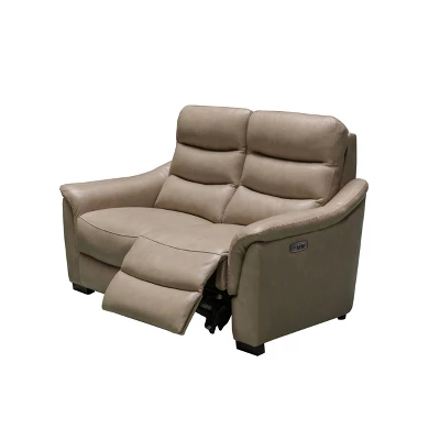 Seymour Top Grain Leather Power Reclining Loveseat Beige - Abbyson Living 2 Seymour Top Grain Leather Power Reclining Loveseat Beige - Abbyson Living - Image 2