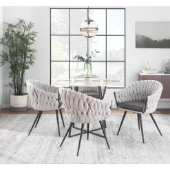 Braided Matisse Contemporary Armchair Black/Gray/Cream - LumiSource 14 Braided Matisse Contemporary Armchair Black/Gray/Cream - LumiSource -Cozy Living Deals Store GUEST 07c368f3 ba5e 445b 8f77 97e58981cc09