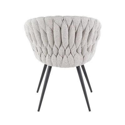 Braided Matisse Contemporary Armchair Black/Gray/Cream - LumiSource 3 Braided Matisse Contemporary Armchair Black/Gray/Cream - LumiSource - Image 3