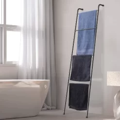 NEX 2pk 4 Tier Ladder Style Towel Racks Black -Cozy Living Deals Store GUEST 08792fa7 4961 4da9 89e4 c92605be8660