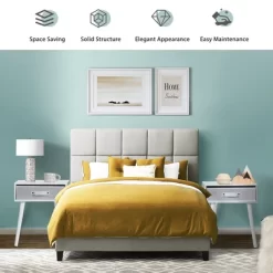 Costway Mid-Century Nightstand End Accent Bedside Table W/ Fabric Drawer Rustic White 12 Costway Mid-Century Nightstand End Accent Bedside Table W/ Fabric Drawer Rustic White -Cozy Living Deals Store GUEST 088efd57 b104 4d66 aba1 8d4b68b50f67