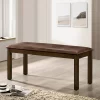 43" Coulter Padded Seat Bench Walnut/Brown - HOMES: Inside + Out