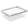 Rubbermaid Portable Metal Wire Sliding Hanging Storage Basket For Closet Organizer Kits, White