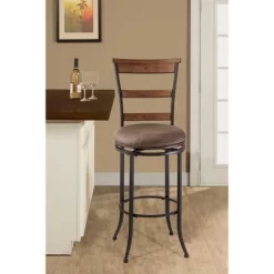 Charleston Swivel Ladder Back 26" Counter Height Barstool Metal/Tan - Hillsdale Furniture -Cozy Living Deals Store GUEST 09198138 a1f0 455f b934 a123231fb30f