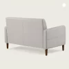 Adair Mid Century Modern Loveseat With Armrest Pockets Tufted Linen Fabric Light Gray - Mellow