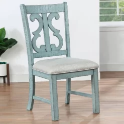 5pc Lexin Round Dining Table Set Antique Light Blue/Dark Oak - MiBasics -Cozy Living Deals Store GUEST 0b1d0d84 80af 4468 bc43 d14eb538e0f0