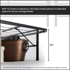 Continental Sleep 14 Inch Quickbase Metal Mattress Platform Bed Frame Foundation With Steel Slats (No Box Spring Needed), Twin, Black -Cozy Living Deals Store GUEST 0baf6bac 4781 4858 b226 92418024a0a4