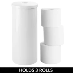 MDesign Toilet Tissue Roll Holder Canister Stand, Stores 3 Rolls, 2 Pack -Cozy Living Deals Store GUEST 0beb8ff2 3e25 4c7a bd4b e74aefa0a64a
