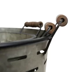 Set Of 3 Galvanized Metal & Wood Baskets - Foreside Home & Garden -Cozy Living Deals Store GUEST 0c1dffbc 5f14 4542 819d 1e7afcd0203e