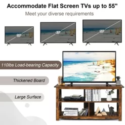 Costway Modern Farmhouse TV Stand Entertainment Center For TV's Up To 55'' W/Open Shelves -Cozy Living Deals Store GUEST 0cc5b4cb 46d4 4480 ba52 c11e7ba8eeac