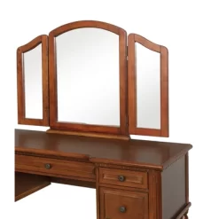 Zelda Vanity Mirror & Bench Warm Cherry - Powell Company -Cozy Living Deals Store GUEST 0d0733b1 74dc 4bad bdfa 47873ce18786
