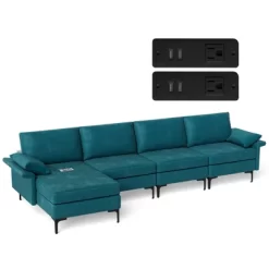 Costway Modern Modular L-shaped Sectional Sofa W/ Reversible Chaise & 4 USB Ports -Cozy Living Deals Store GUEST 0d858228 09b0 4a7f af46 44a24fb31f2c