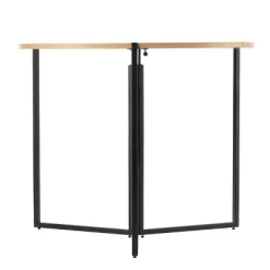 Valxina Round Folding Dining Table Natural/Black - Aiden Lane -Cozy Living Deals Store GUEST 0decfbd9 88ca 4ad0 a9dd c0528873d56f