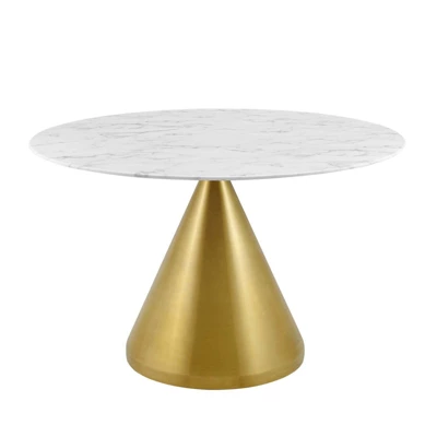47" Tupelo Round Artificial Marble Dining Table - Modway 6 47" Tupelo Round Artificial Marble Dining Table - Modway - Image 6