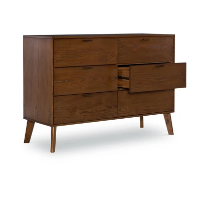 Reid Dresser Walnut - Linon 2 Reid Dresser Walnut - Linon - Image 2