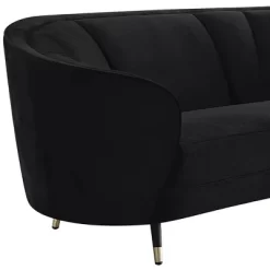 92" Achim Sofa Black Velvet - Acme Furniture -Cozy Living Deals Store GUEST 108e85ce fe17 4f3b 9245 c6e19deee3b2